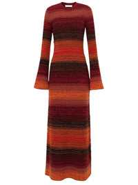 Robe évasée en cachemire - Sunset Orange