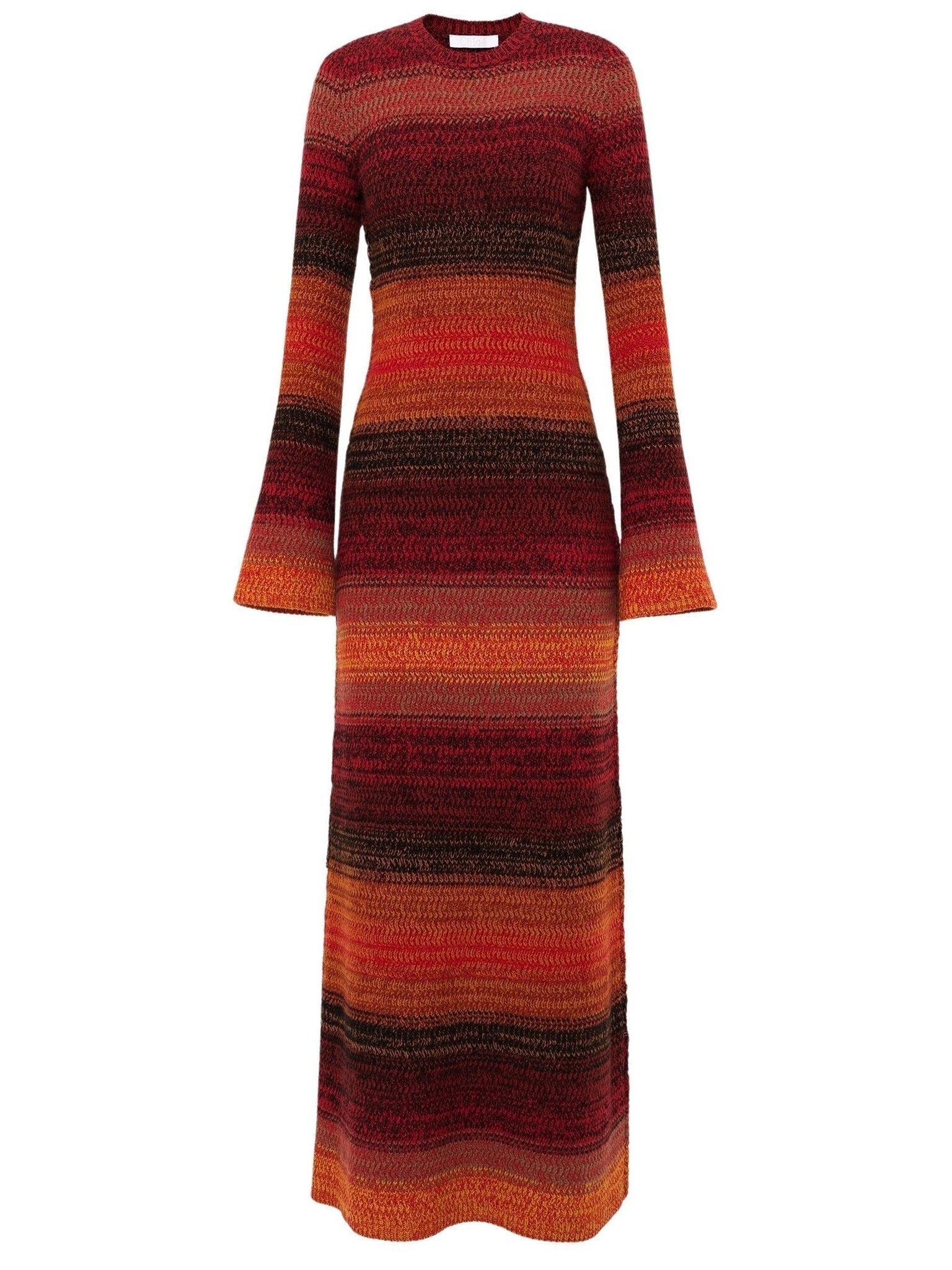 Robe évasée en cachemire - Sunset Orange
