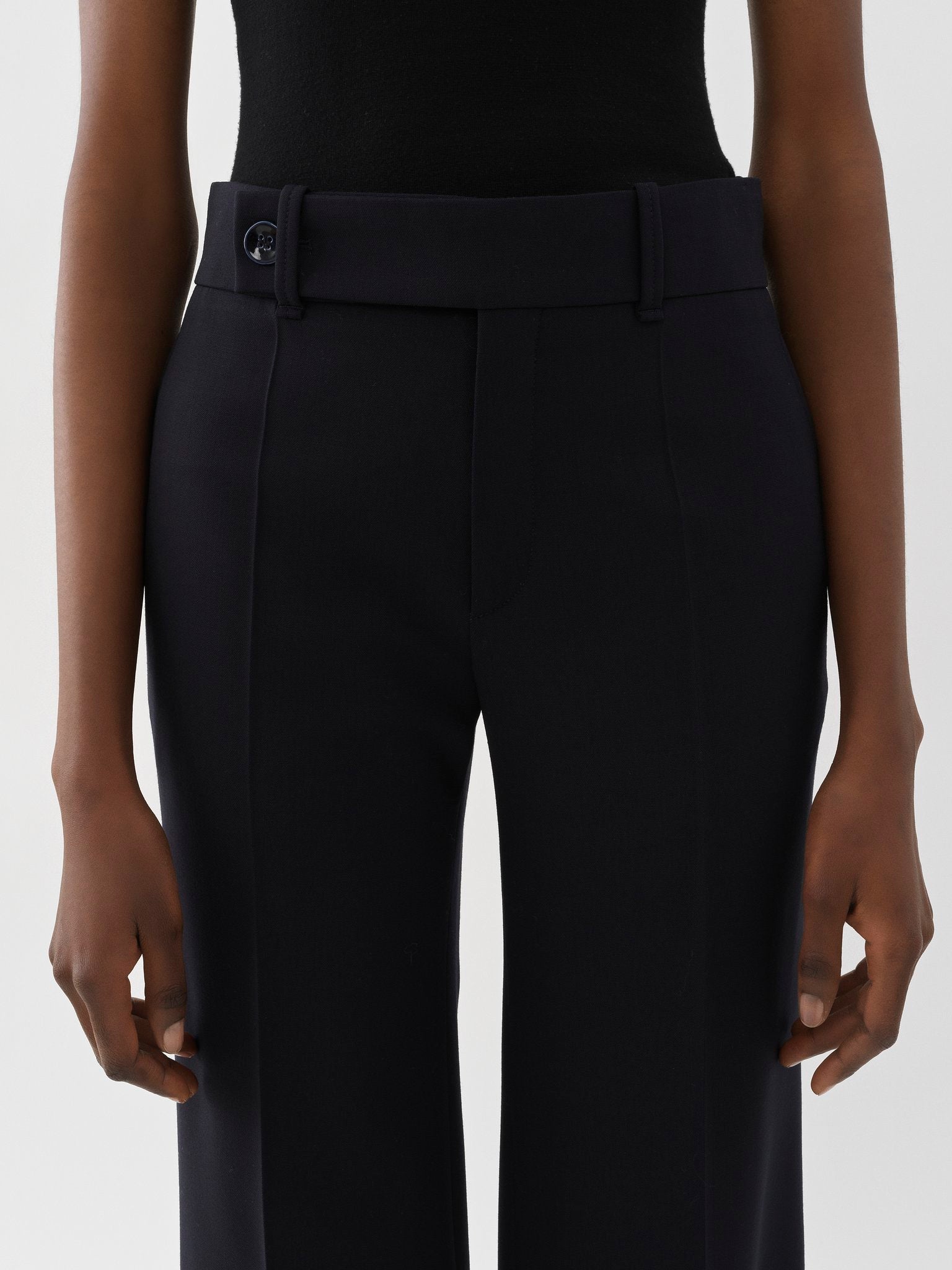 Pantalon évasé en laine - Abyss Blue