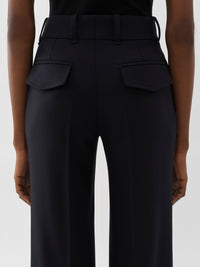 Pantalon évasé en laine - Abyss Blue