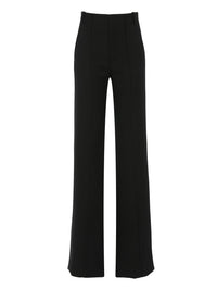 Pantalon droit surpiqué en laine - Black
