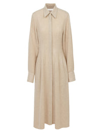 Robe Gauzy en laine de cachemire recyclée - Kaki Sable