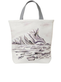 Grand sac cabas Nella en cuir - Artic Ice