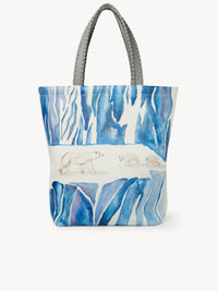 Grand sac cabas Nella en cuir - Artic Ice