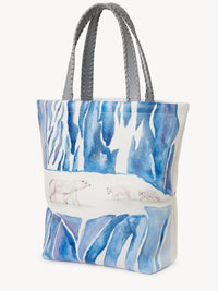 Grand sac cabas Nella en cuir - Artic Ice