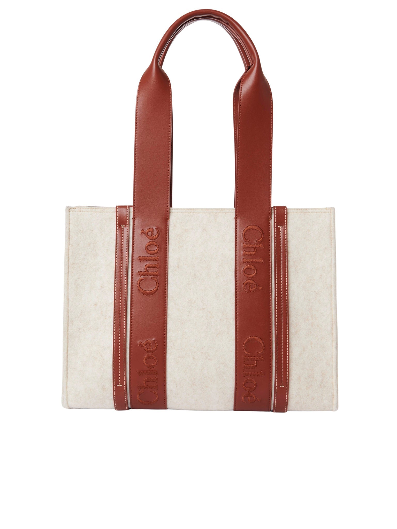 Sac cabas Woody en cachemire - Cement Beige