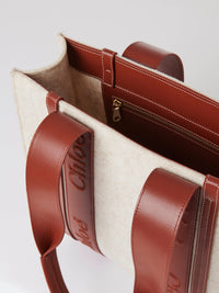 Sac cabas Woody en cachemire - Cement Beige