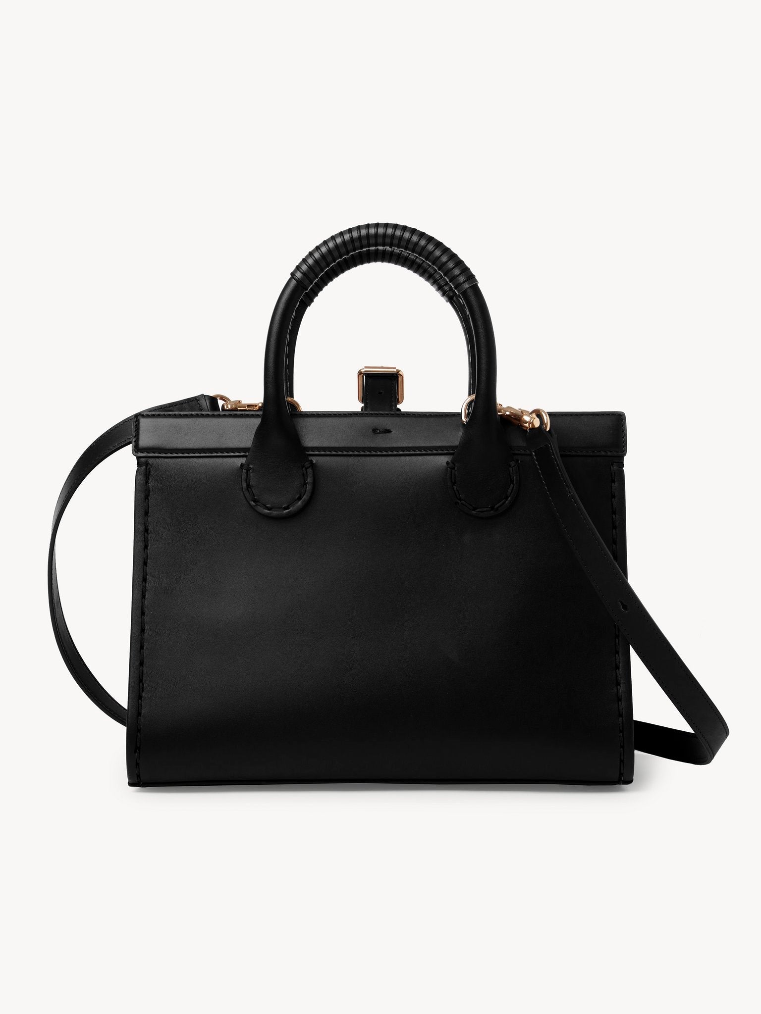 Sac Cabas en cuir lisse - Black