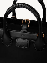 Sac Cabas en cuir lisse - Black