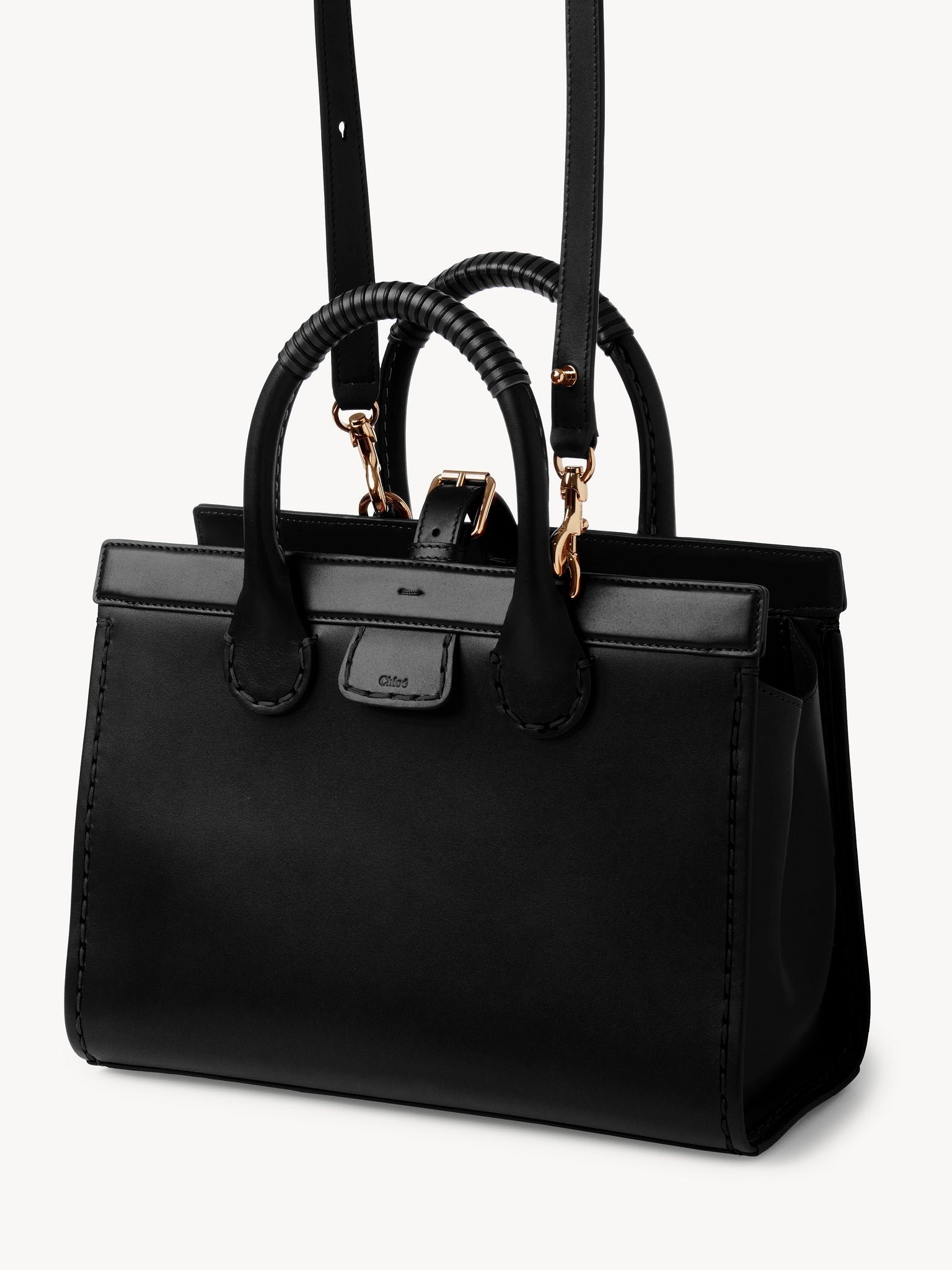Sac Cabas en cuir lisse - Black