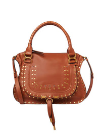 Sac double porté Marcie en cuir - Caramel
