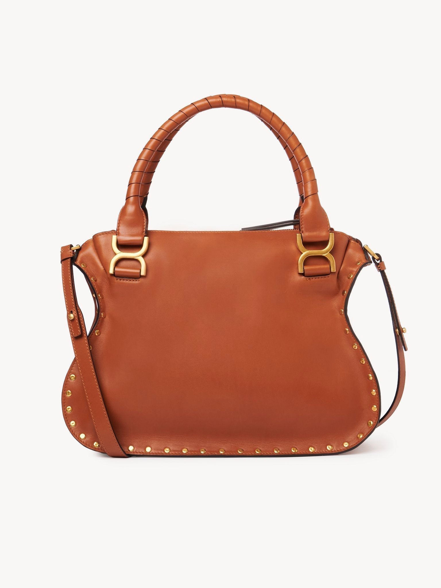 Sac double porté Marcie en cuir - Caramel
