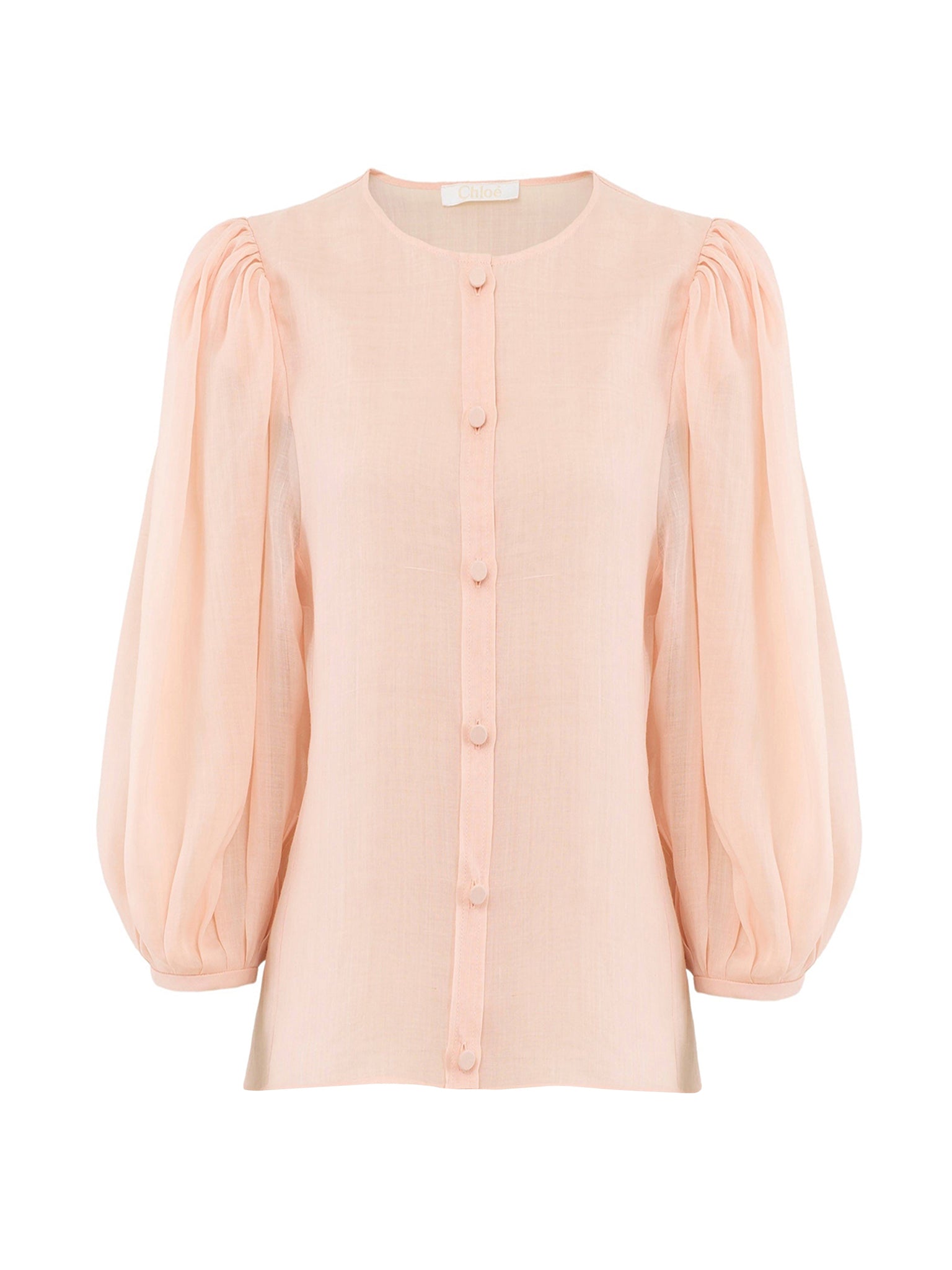 Top en voile ramie - Pensée Rose