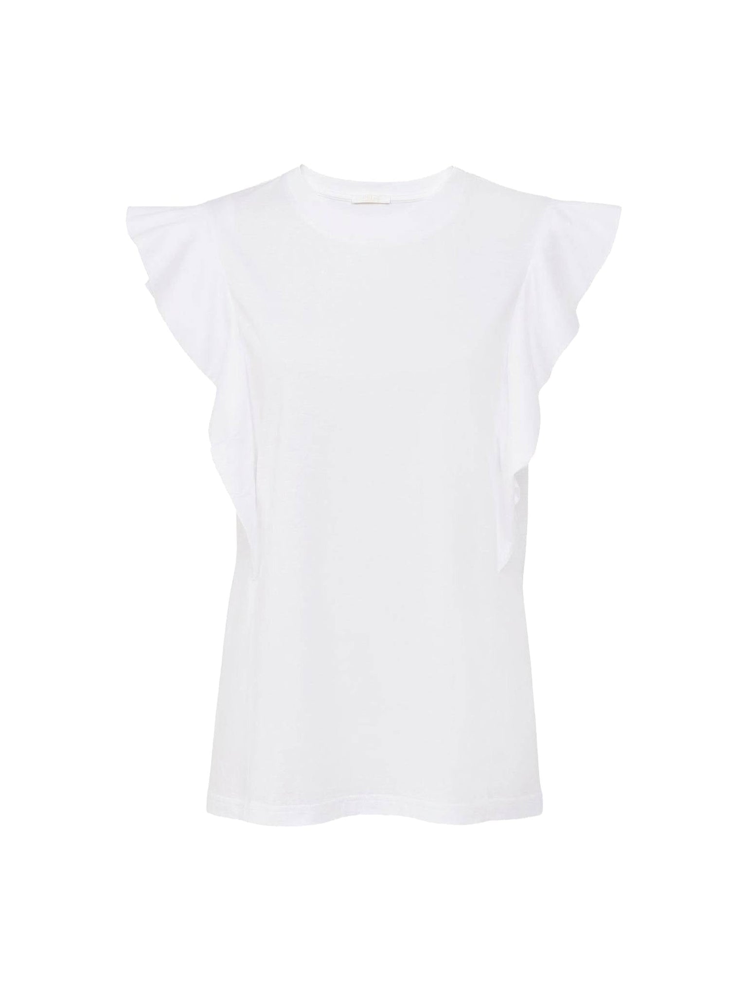 Top à manches volantées - White