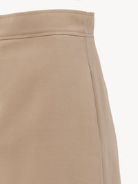 Jupe en gabardine de laine légère - Marron