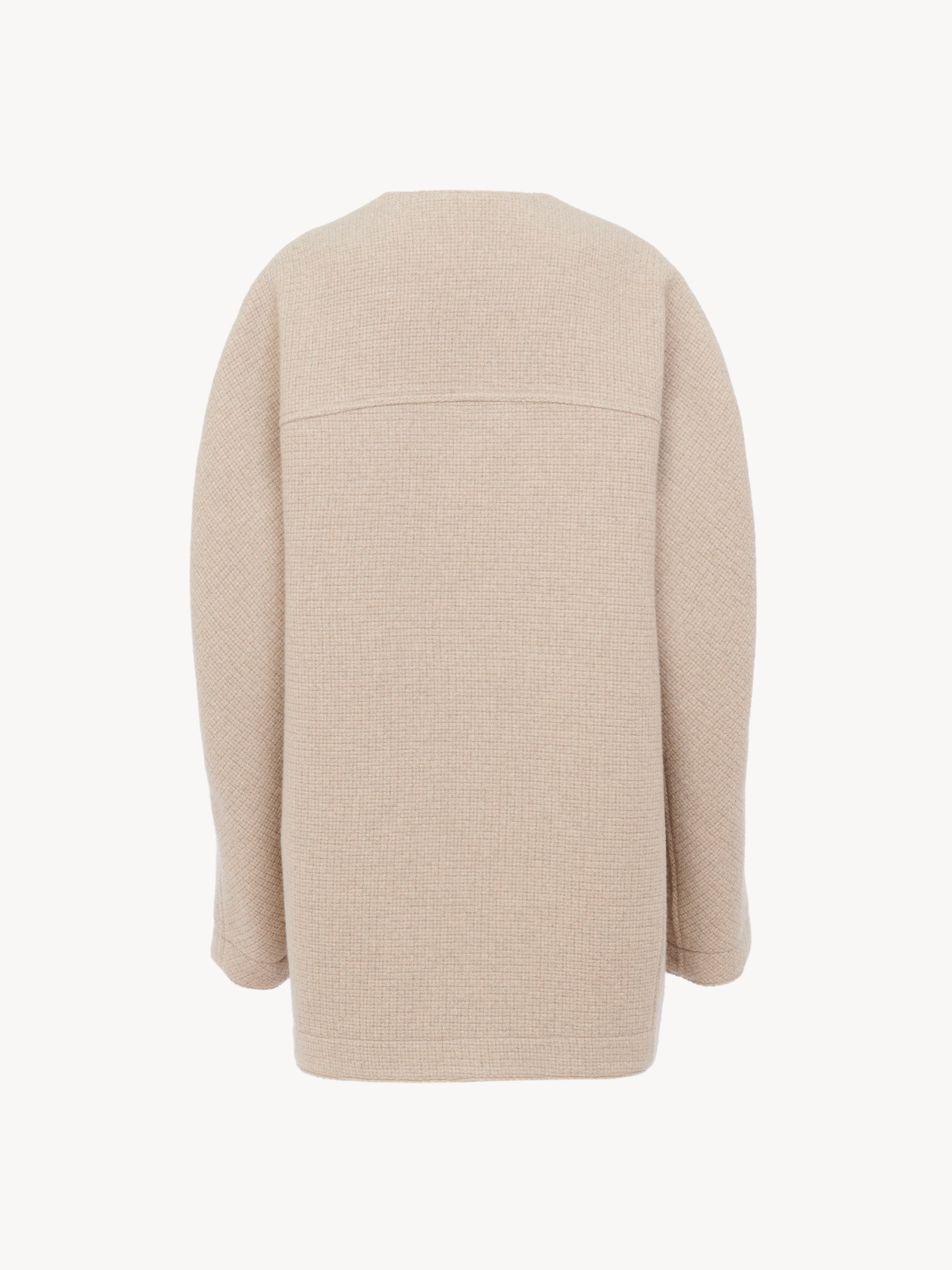 Manteau en cachemire recyclé doux blindé - Kaki Sable