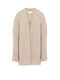 Manteau en cachemire recyclé doux blindé - Kaki Sable
