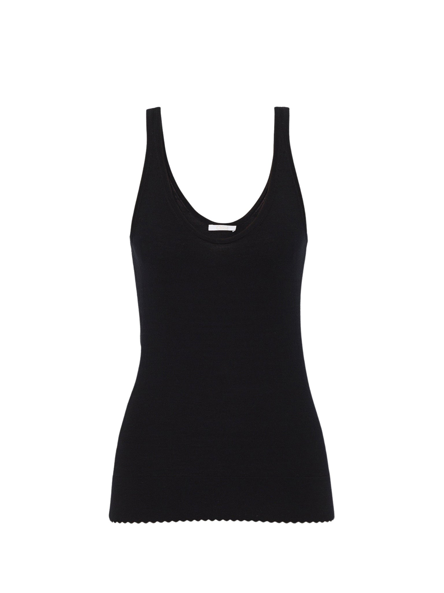 Top en tricot mérinos superfin - Noir
