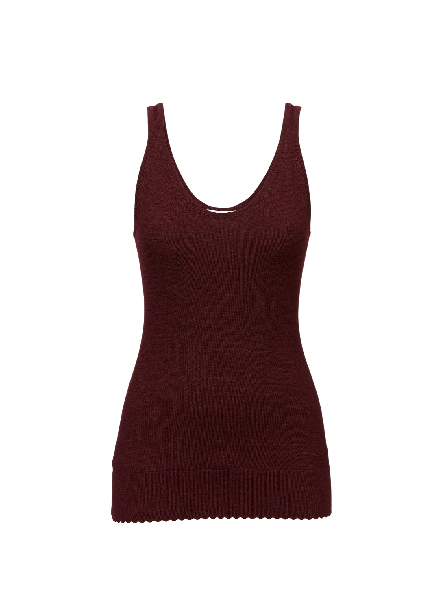 Top en tricot mérinos superfin - Rouge Sienne