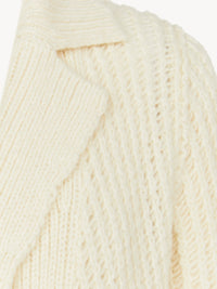Manteau en tricot en laine crafty - Poudre Blanche