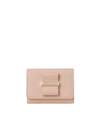 Mini portefeuille trois volets en cuir - Powder