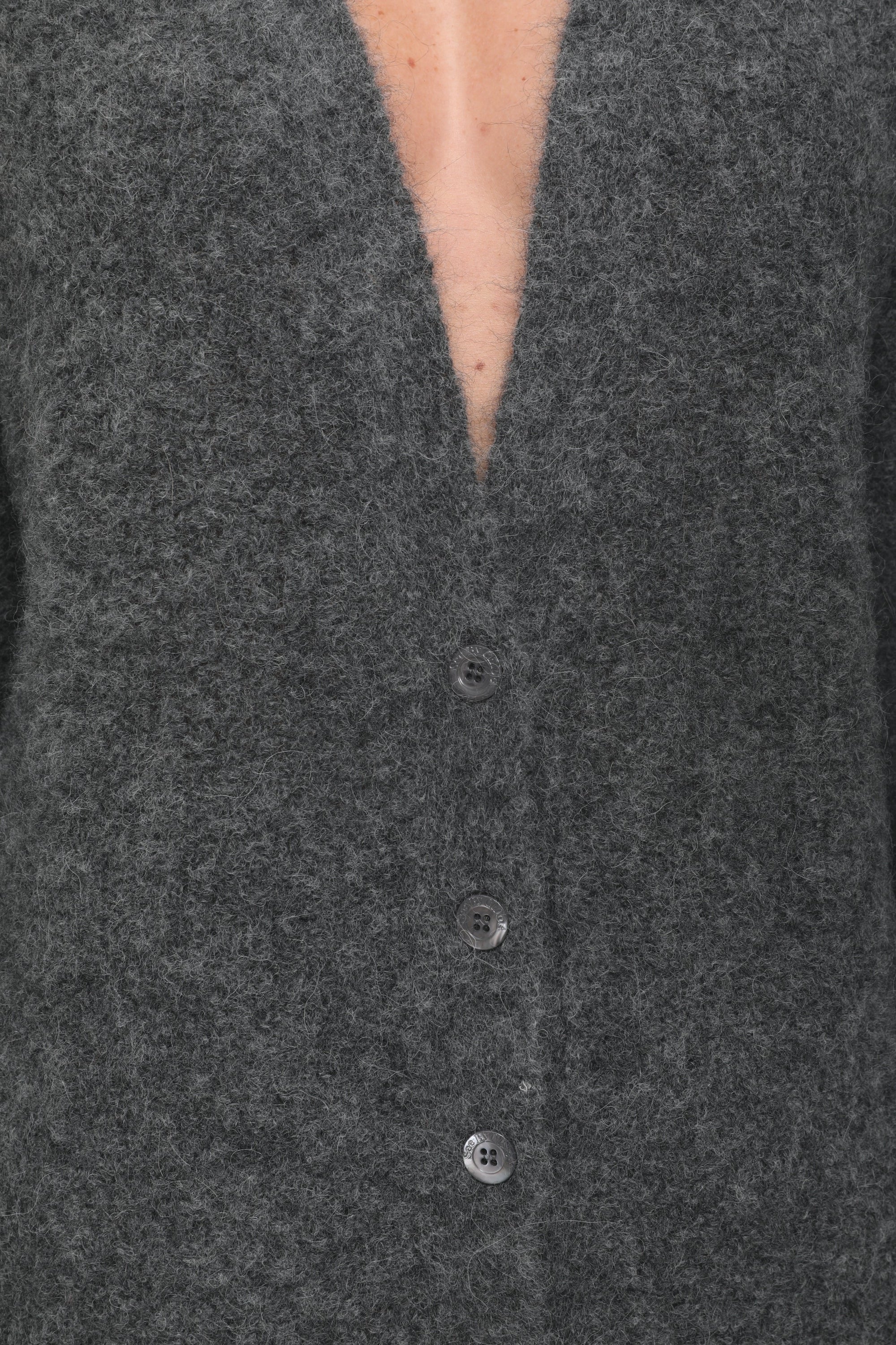 Cardigan en laine - Charcoal Black