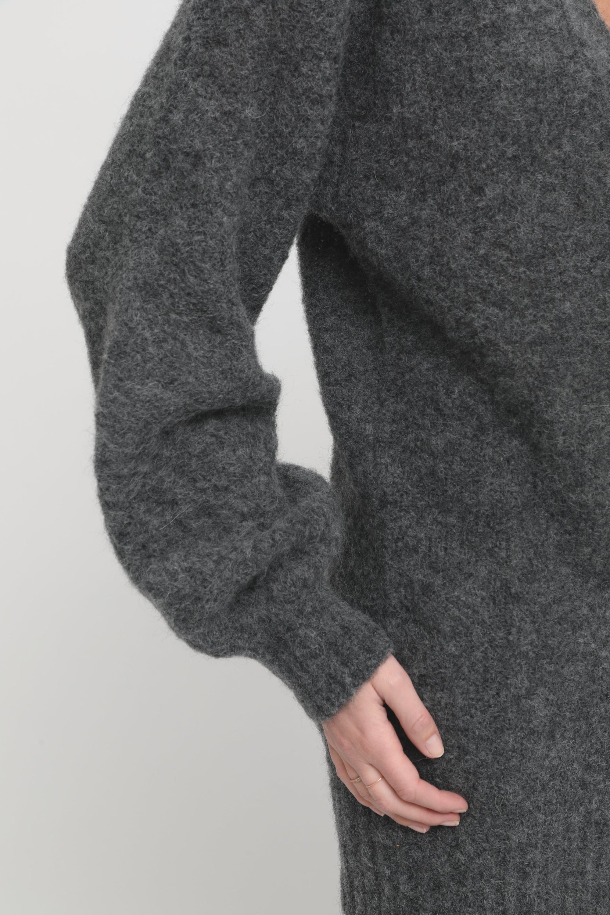 Cardigan en laine - Charcoal Black