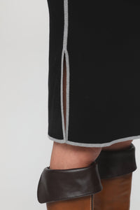 Jupe en cuir - Charcoal Black