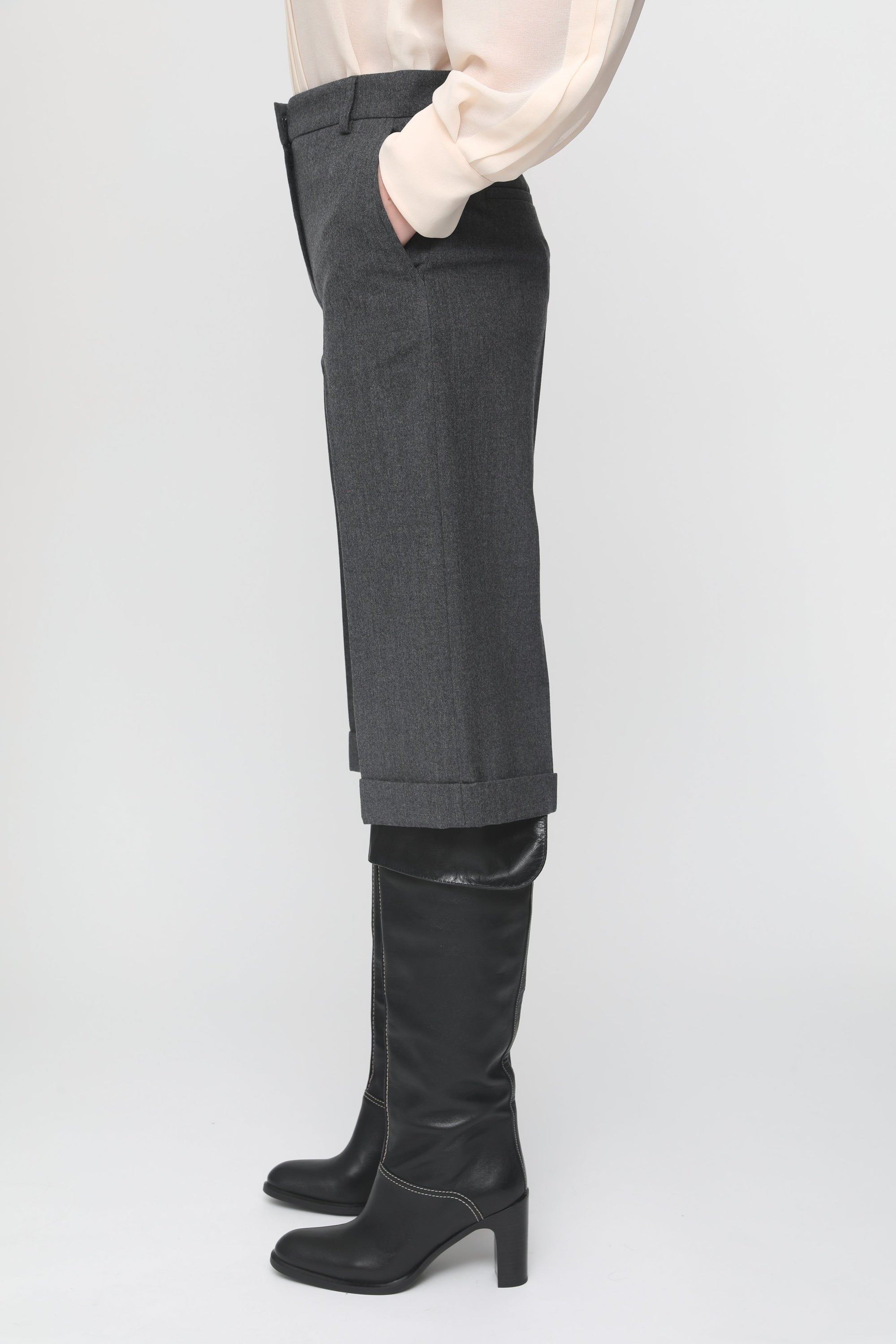 Bermuda en laine - Charcoal Black