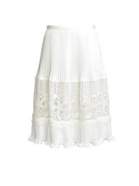Jupe flou embellie - Blanc Nuageux
