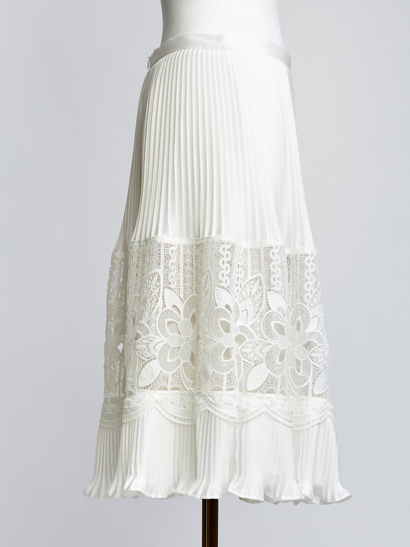Jupe flou embellie - Blanc Nuageux