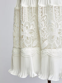 Jupe flou embellie - Blanc Nuageux