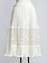 Jupe flou embellie - Blanc Nuageux
