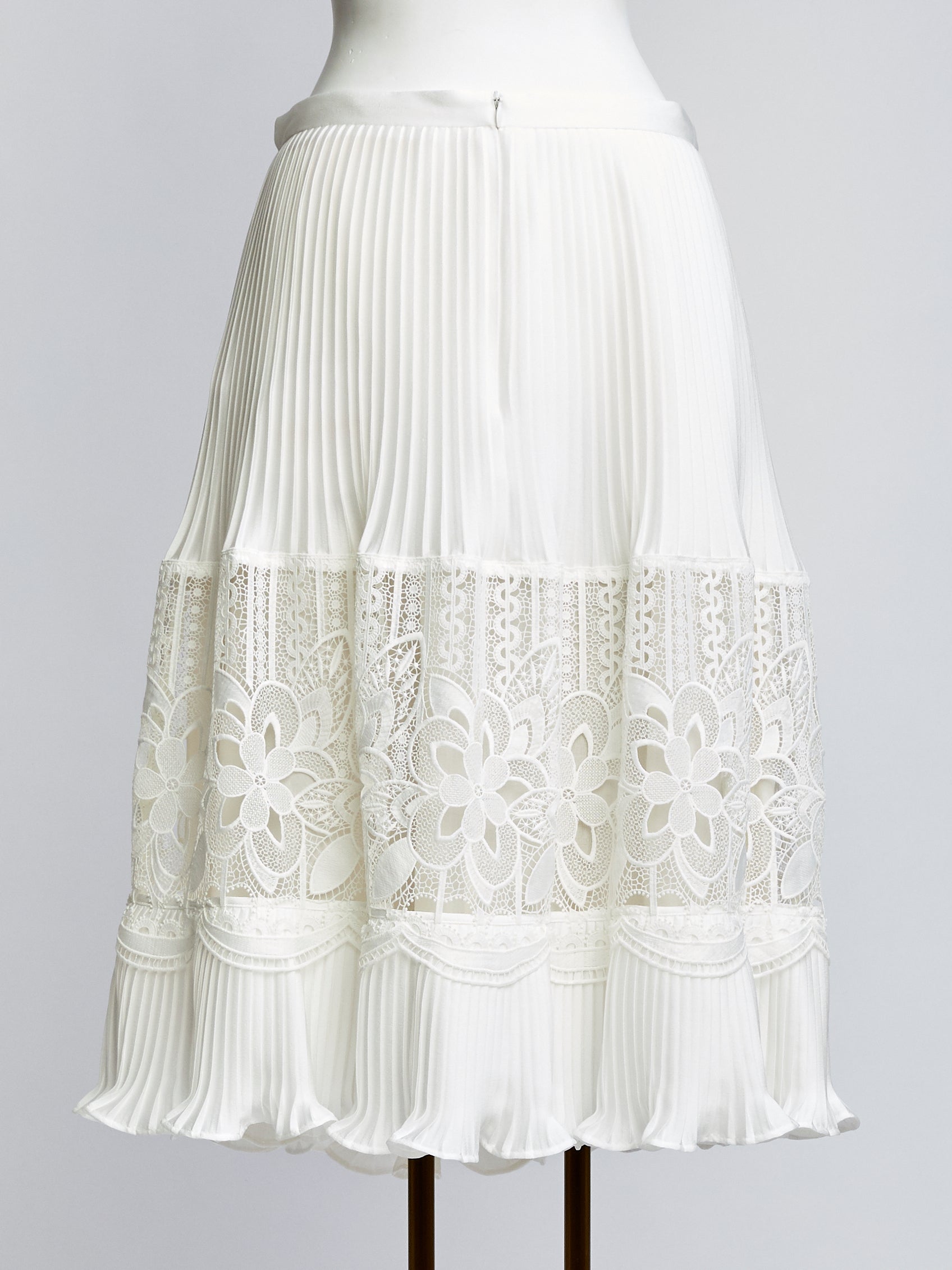 Jupe flou embellie - Blanc Nuageux