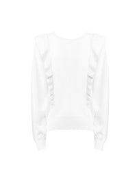 Pull à volants - Cloudy White