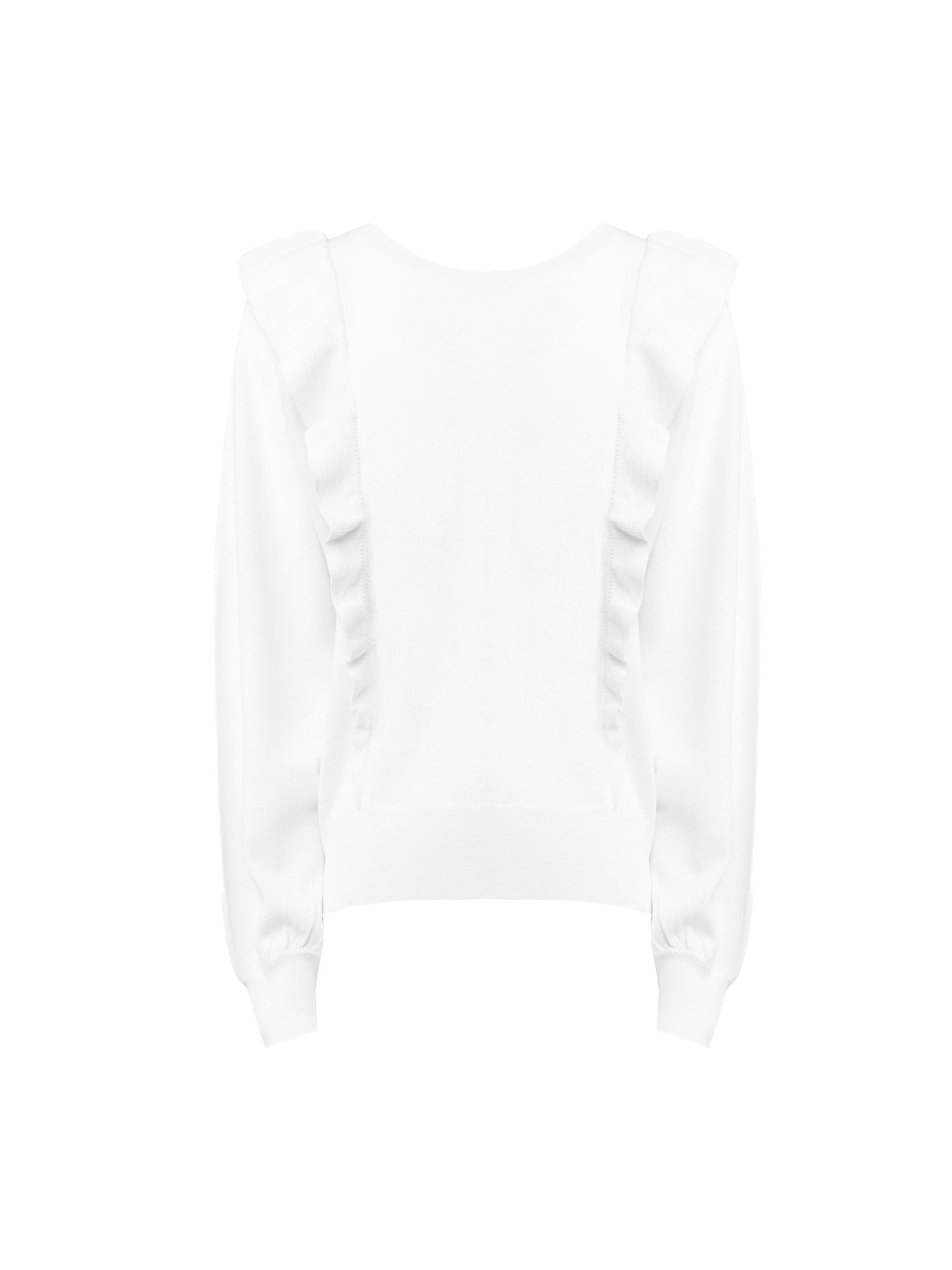 Pull à volants - Cloudy White