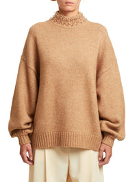 Pull en tricot nacré - Beige Désert