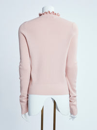Pull col richelieu en laine - Cameo Rose
