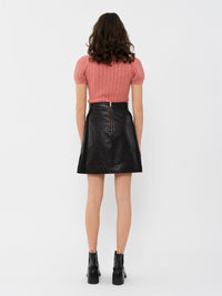 Mini jupe Rock en cuir - Black