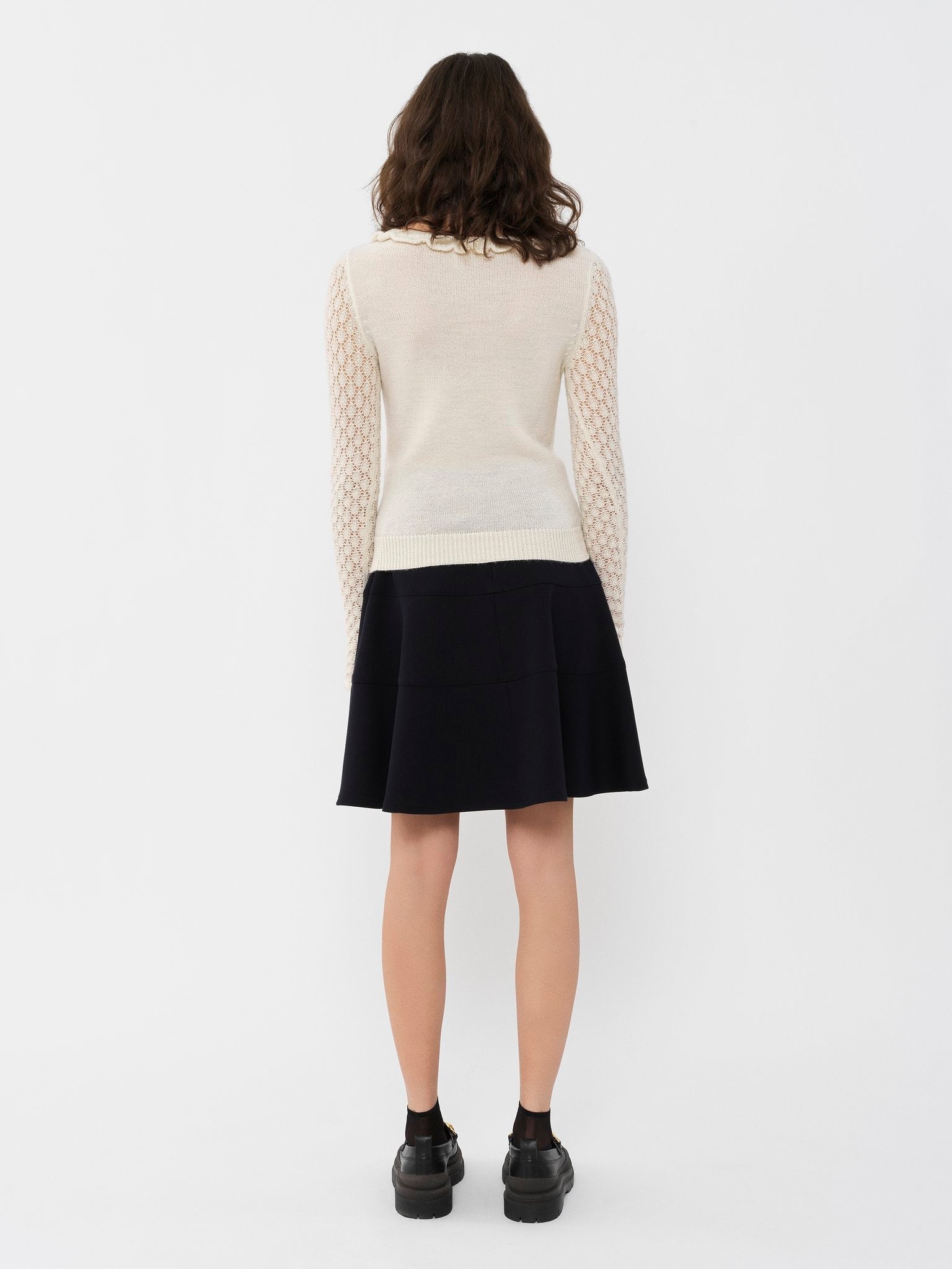 Pull encolure bateau en laine - Soft Ivory