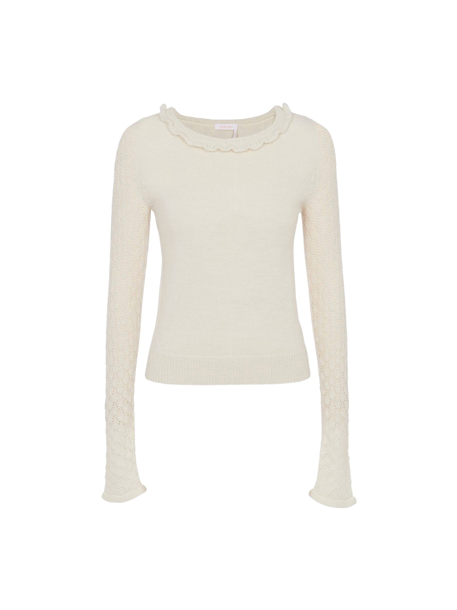 Pull encolure bateau en laine - Soft Ivory