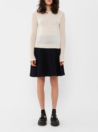 Pull encolure bateau en laine - Soft Ivory