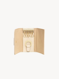 Étui à clés Rosita en cuir - Cement Beige
