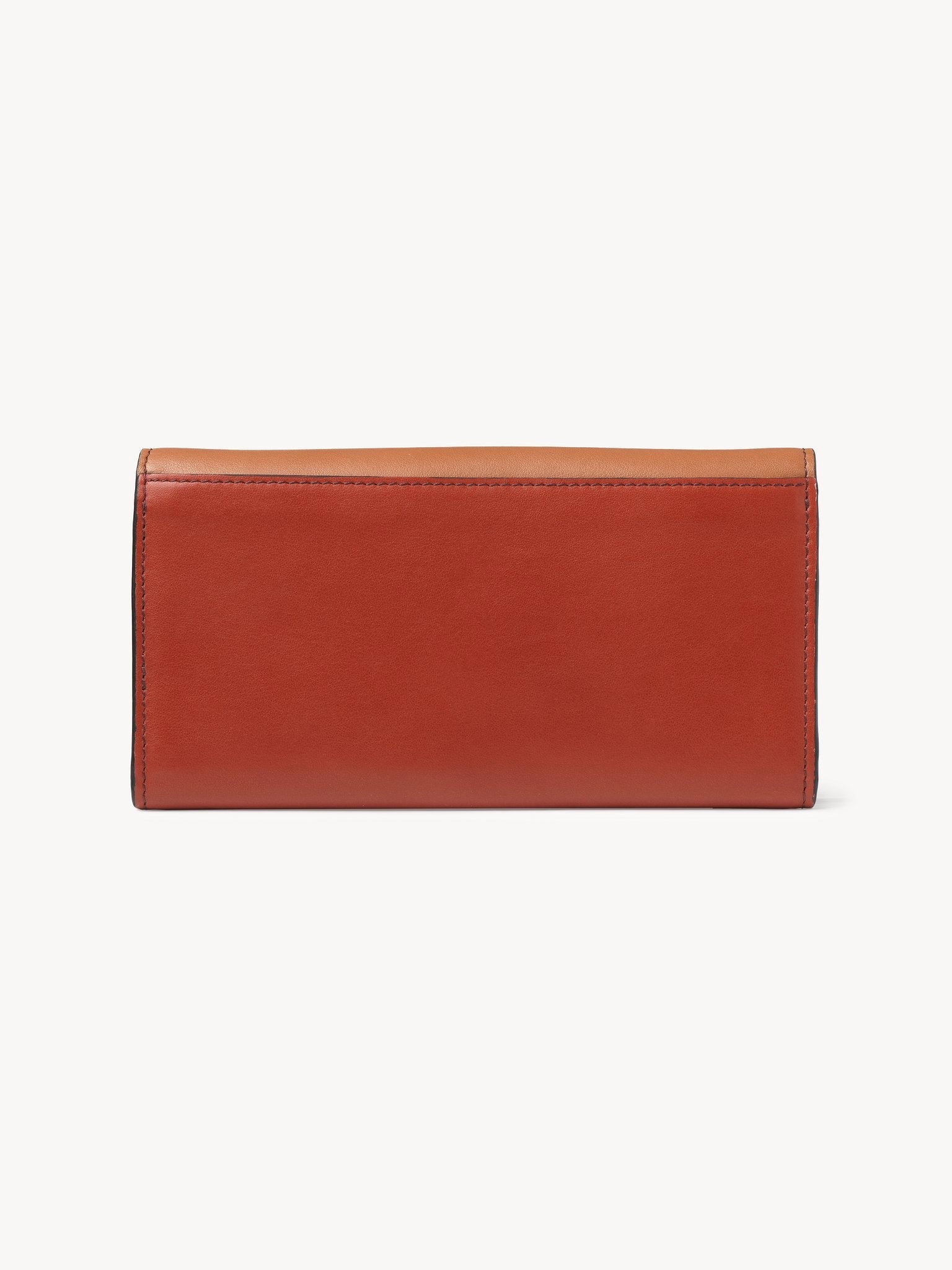 Portefeuille long Layers en cuir - Burnt Henna
