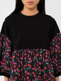 Robe hybride oversize - Black & Red