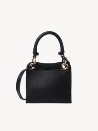 Mini sac porté épaule en cuir patchwork - Black