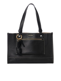 Sac cabas Cecilya en cuir - Black