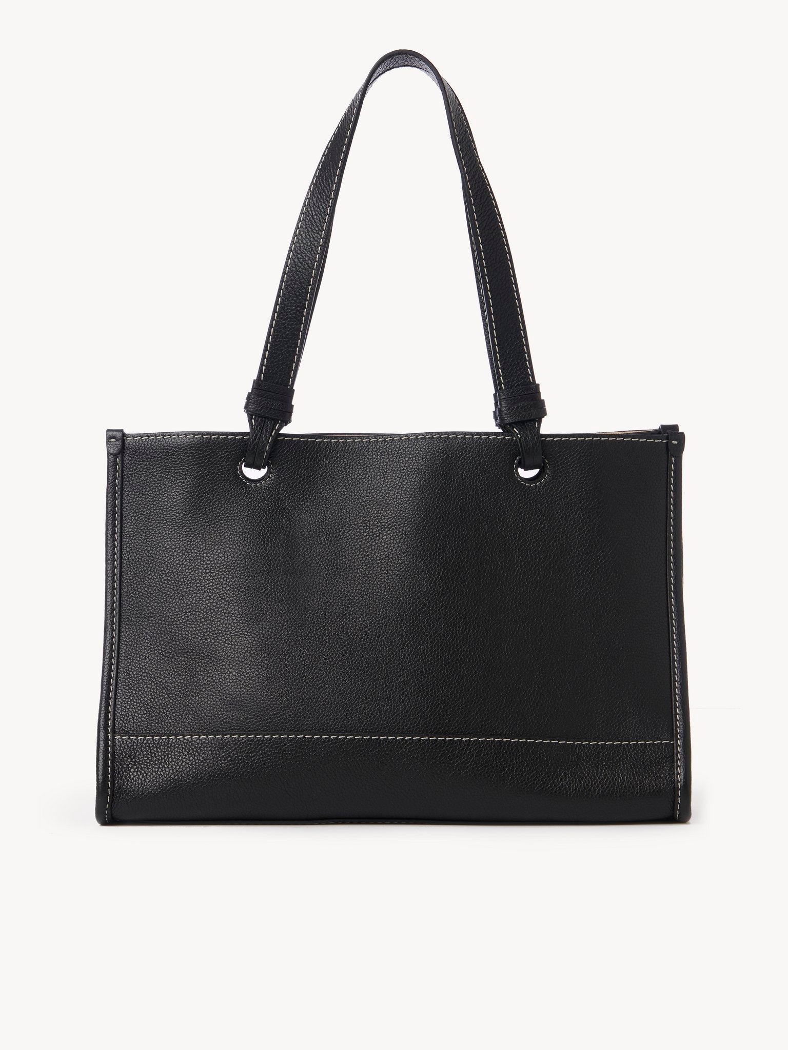 Sac cabas Cecilya en cuir - Black