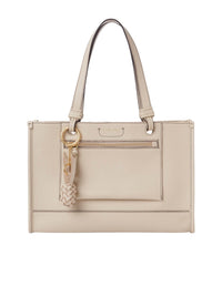 Sac cabas Cecilya en cuir - Cement Beige