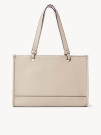 Sac cabas Cecilya en cuir - Cement Beige